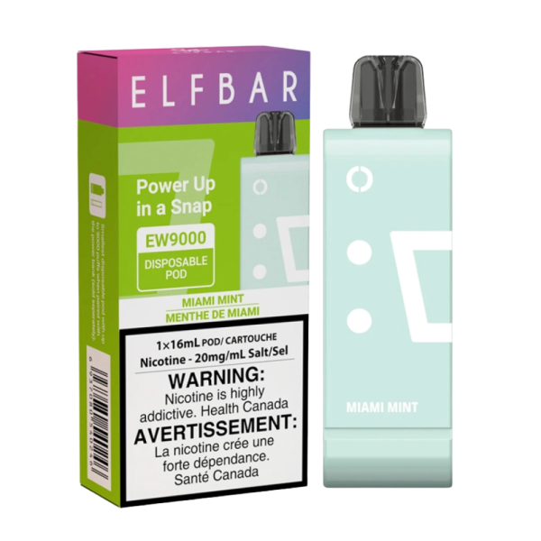 Cartucho (Refil) Pod Elf Bar EW9000 - 9.000 Puffs - Miami Mint