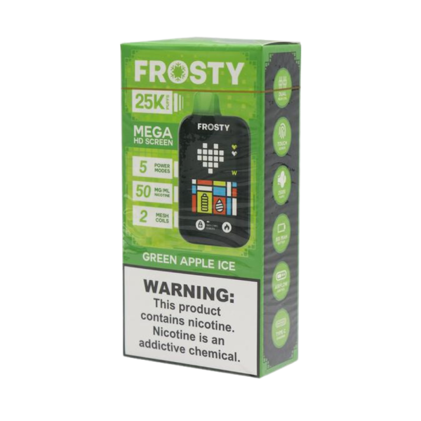 pod descartável - Pod Descartável Frosty - 25.000 Puffs - Green Apple Ice