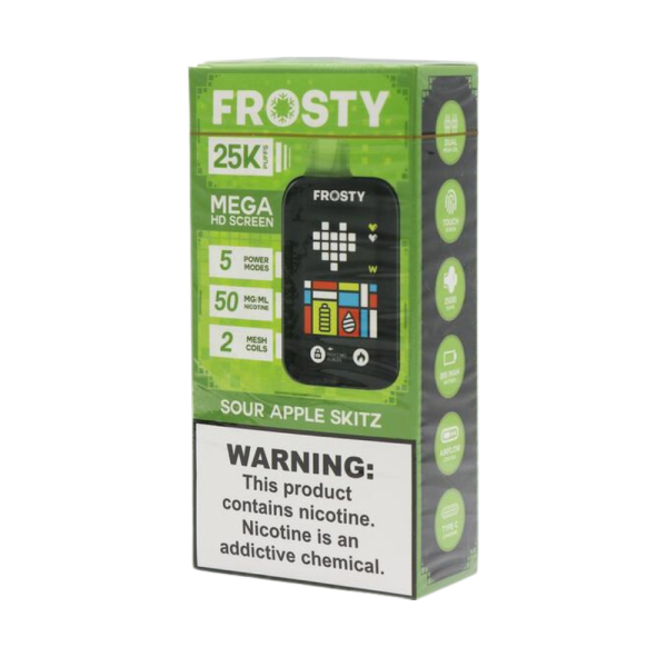 pod descartável frosty - Pod Descartável Frosty - 25.000 Puffs - Sour Apple Skitz
