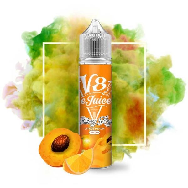 líquido frutado - Líquido V8 E-Juice - Sting Ray - Citrus Peach