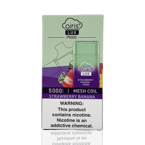 pod descartável airis lux - Pod Descartável Airis Lux - 5000 Puffs - Strawberry Banana