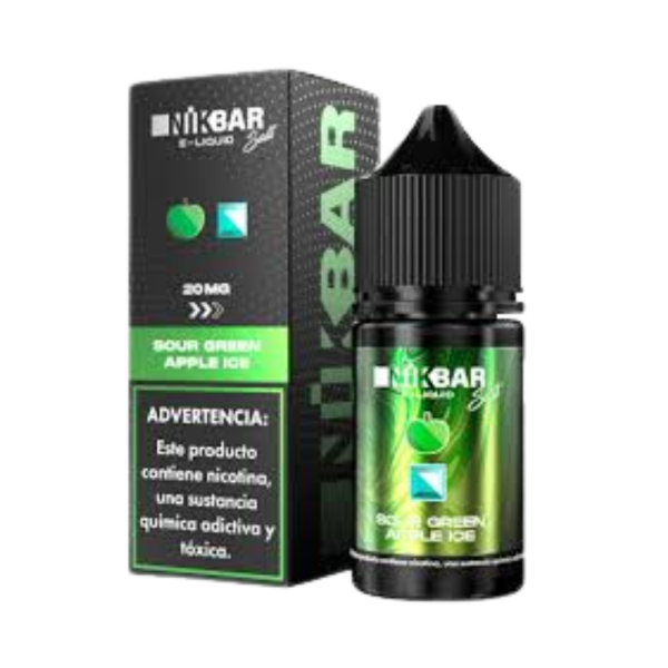 líquido nic salt - Líquido Nikbar Salt - Sour Green Apple Ice