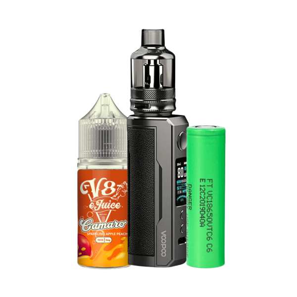combo pod drag x plus - Combo Pod Drag X Plus + Bateria Sony VTC6 + Líquido V8 E-Juice Sparkling Apple Peach