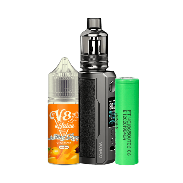 combo pod drag x plus - Combo Pod Drag X Plus + Bateria Sony VTC6 + Líquido V8 E-Juice Citrus Peach