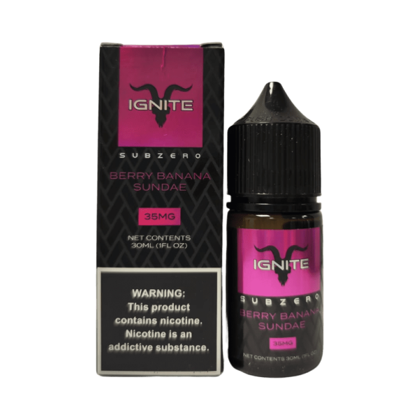 líquido nic salt - Líquido Ignite Salt - SubZero - Berry Banana Sundae